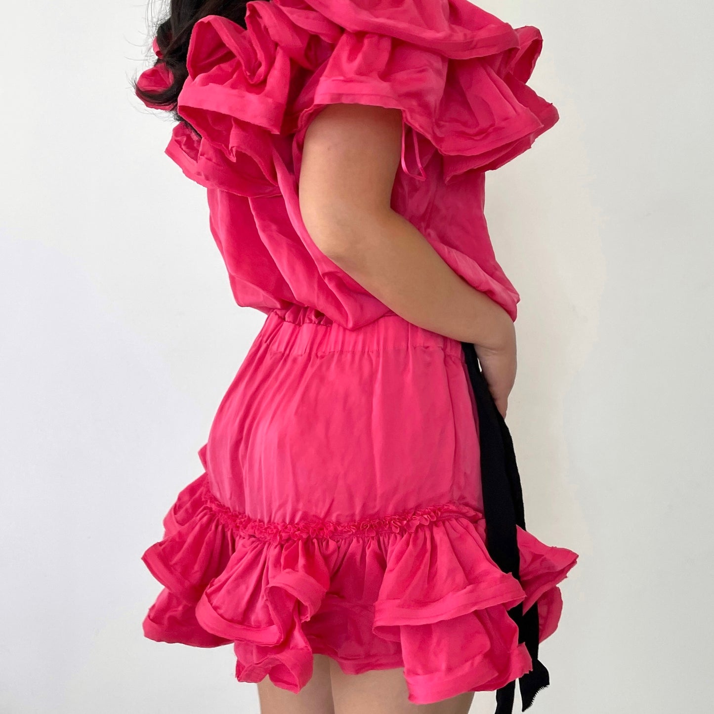 BNWT 2010 Lanvin X H&M Hot Pink Ruffle Dress - Zoehify