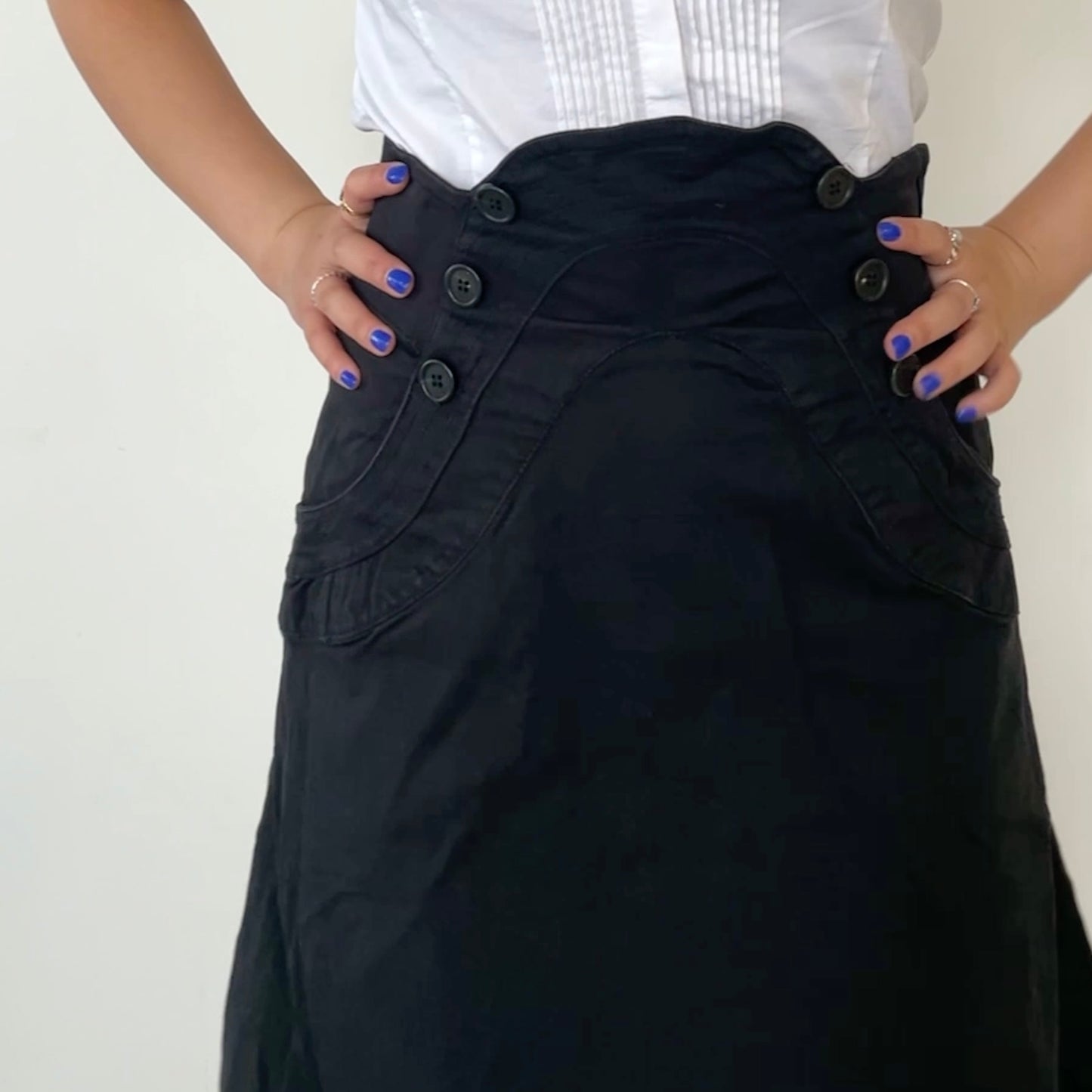 Black Tsumori Chisato Midi Skirt - Zoehify