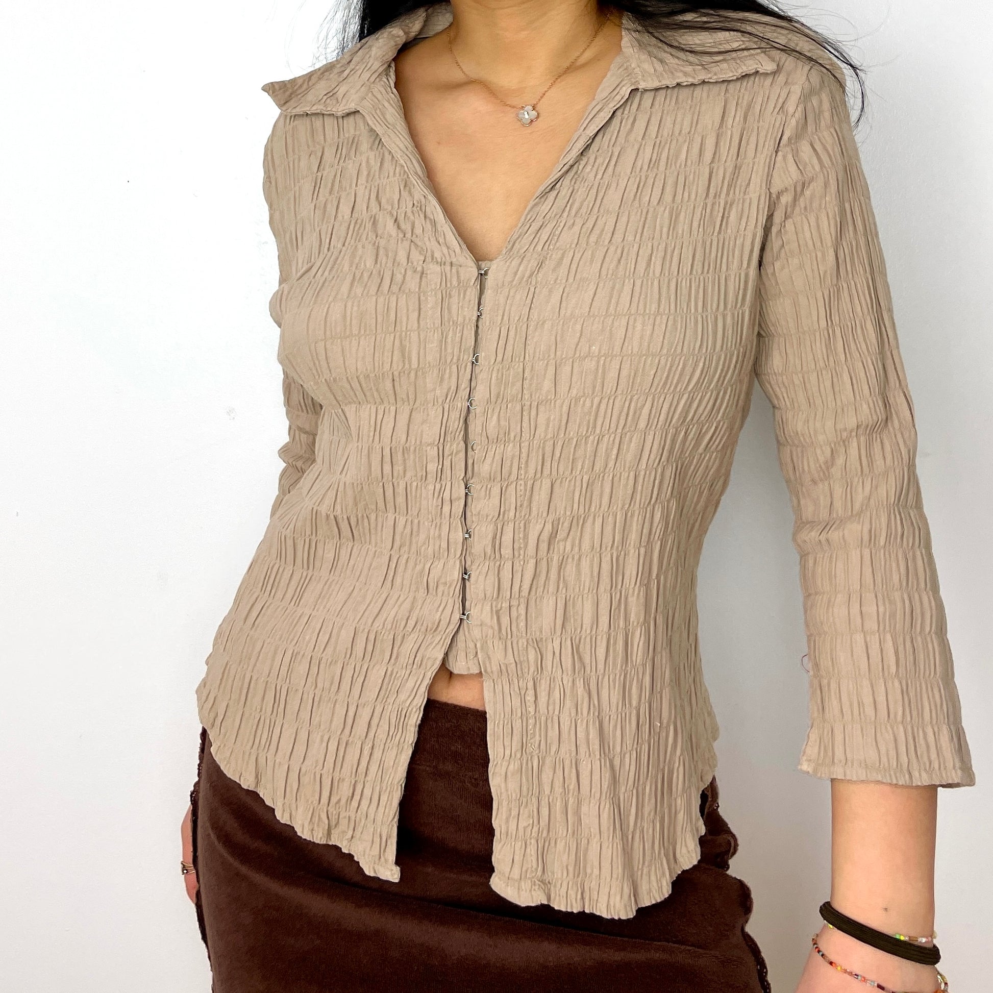 Beige Button Up - Zoehify