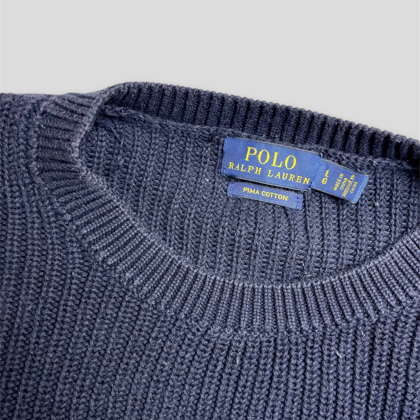 Polo Ralph Lauren Navy Knit Jumper - Zoehify