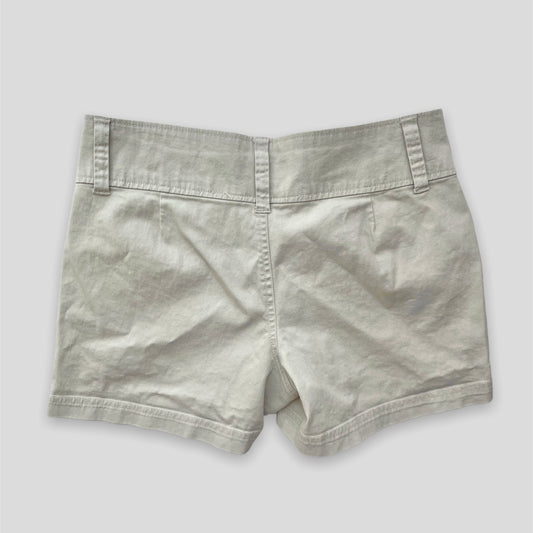 Beige Chino Mid-Rise Khaki Shorts -Medium