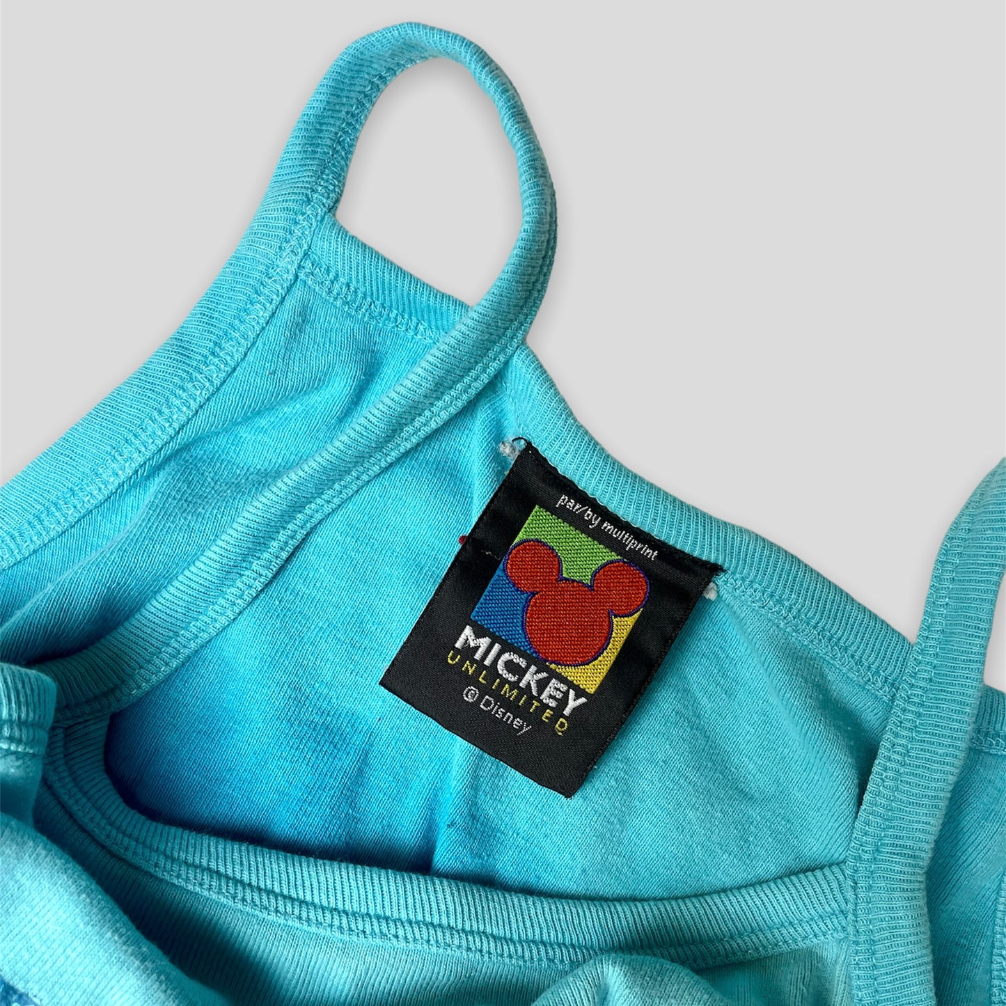 Blue Vintage Tie Dye Disney Singlet - Zoehify