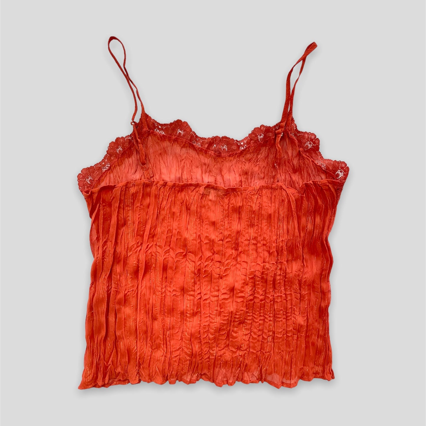 Burnt Orange Pleated Cami Top - Zoehify
