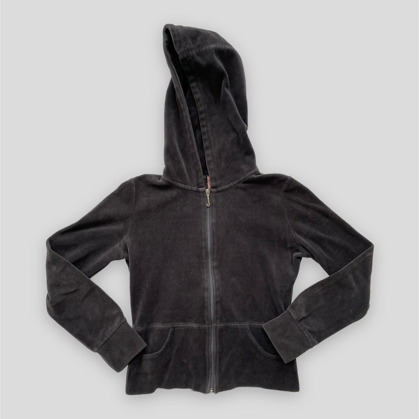 Juicy Couture Mauve Grey Velour Jacket - Small