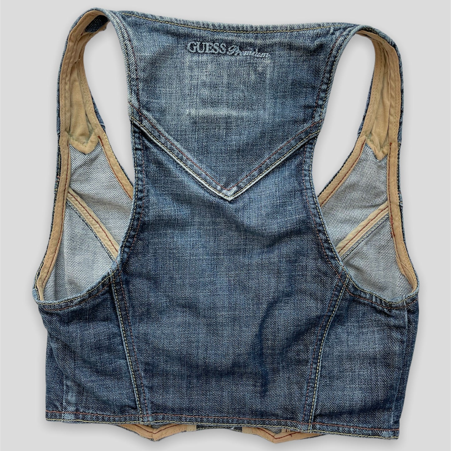 Guess Double Pocket Denim Vest - Zoehify