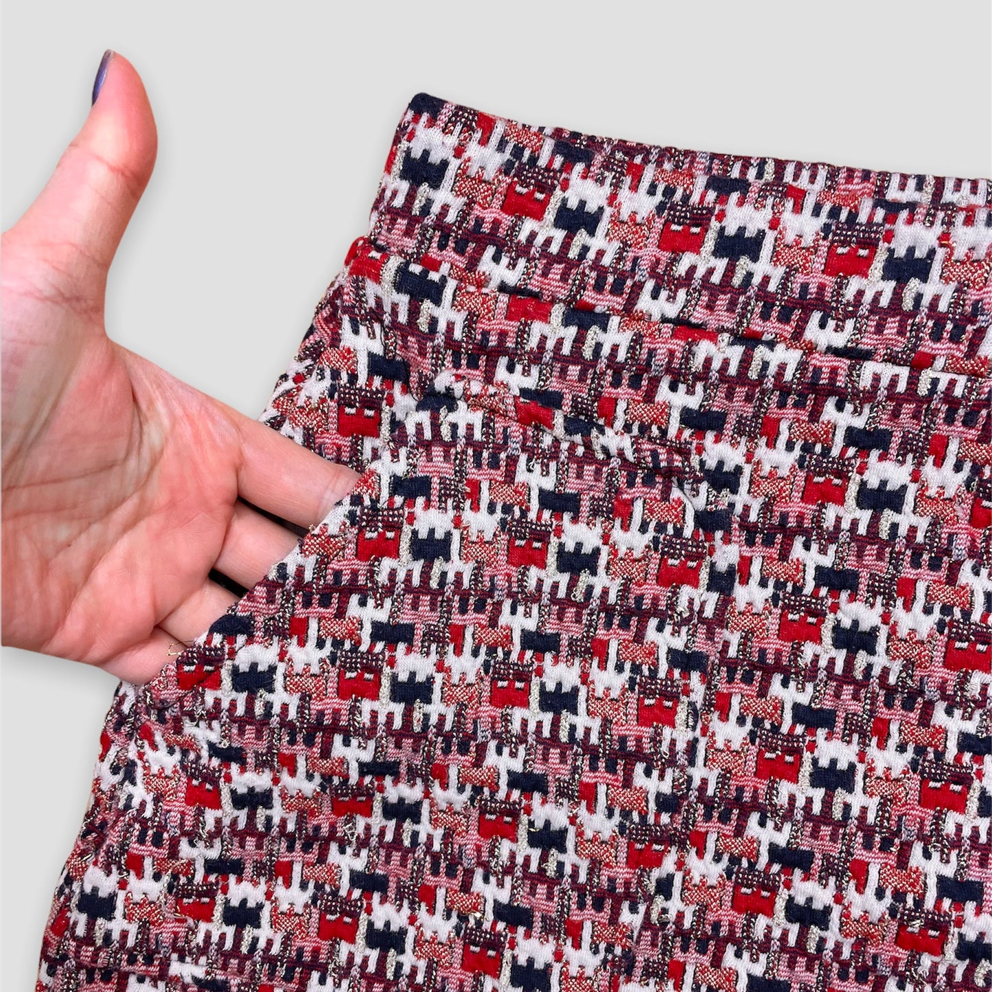 Pink Tweed Mini Skirt - Zoehify