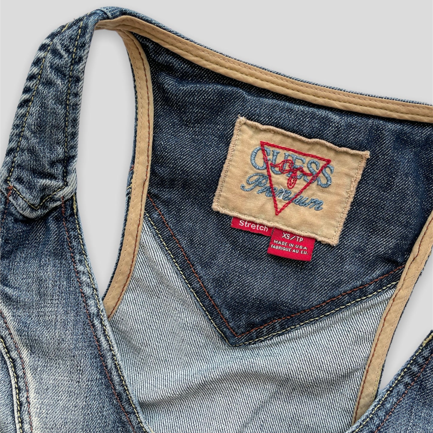 Guess Double Pocket Denim Vest - Zoehify
