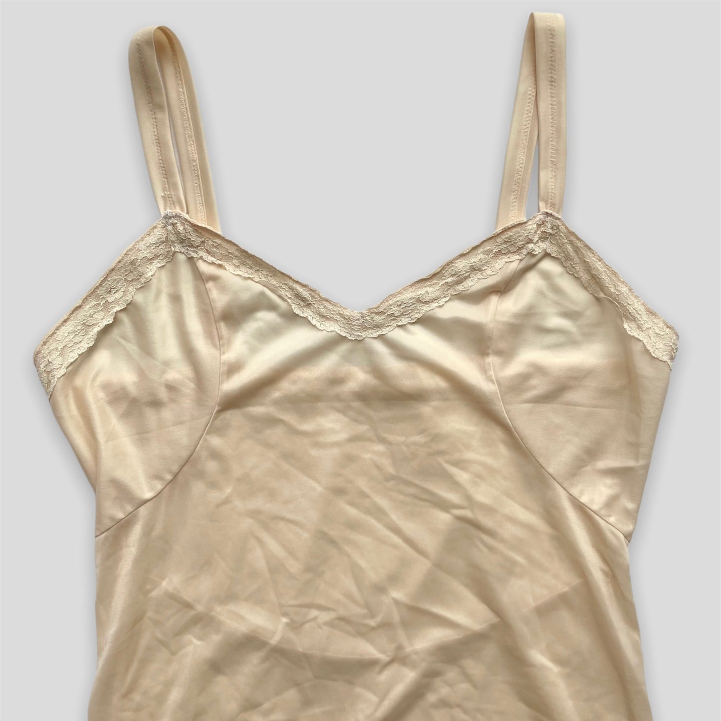 Sheer Cream Lingerie Slip Maxi Dress