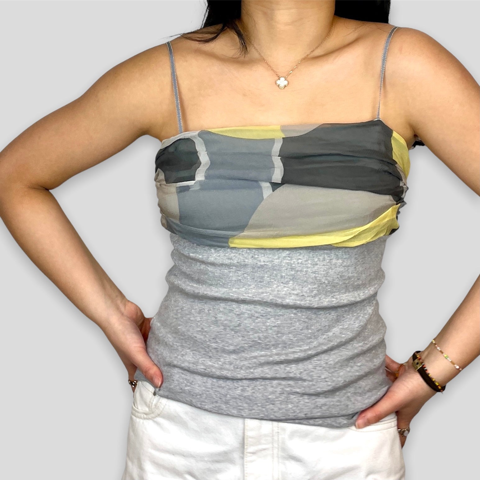 Brunello Cucinelli Grey Cami Top - Zoehify