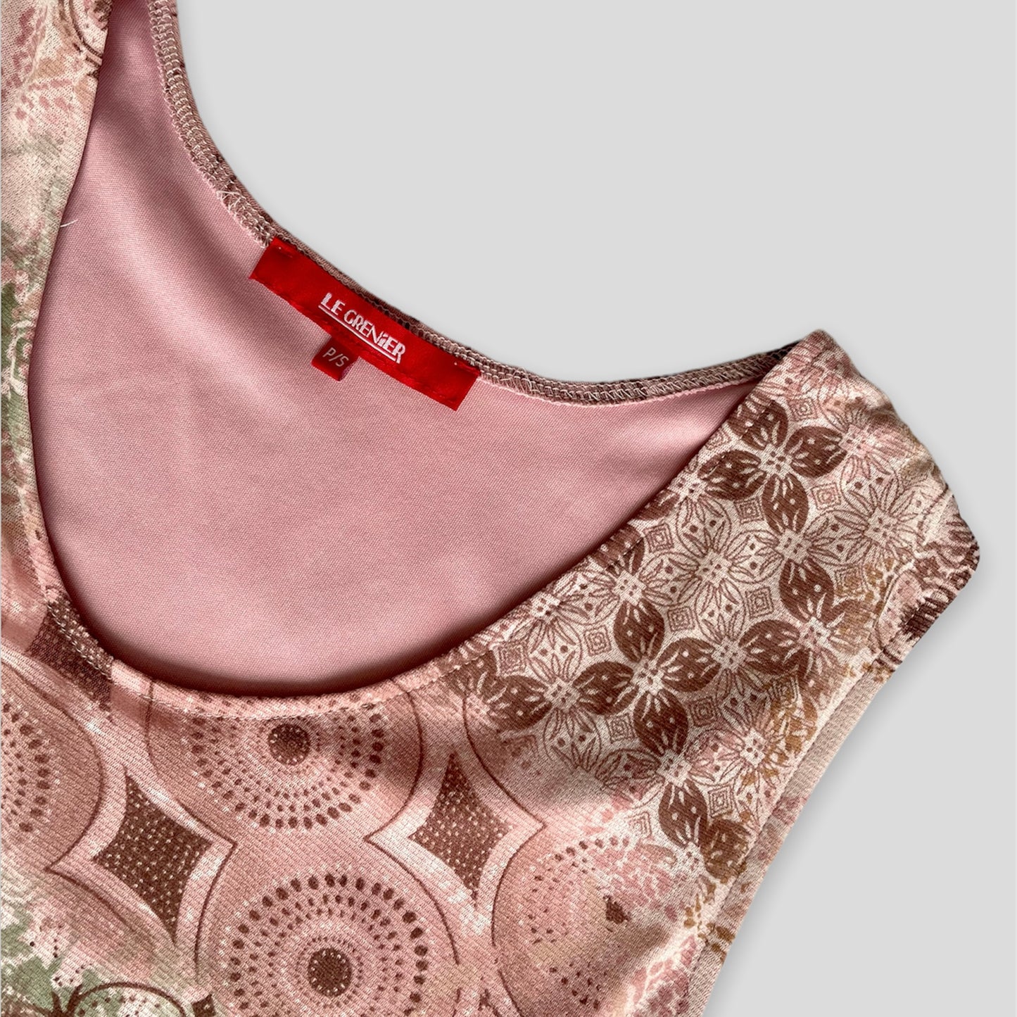 Le Grenier Pink Sleeveless Floral Printed Top - Small