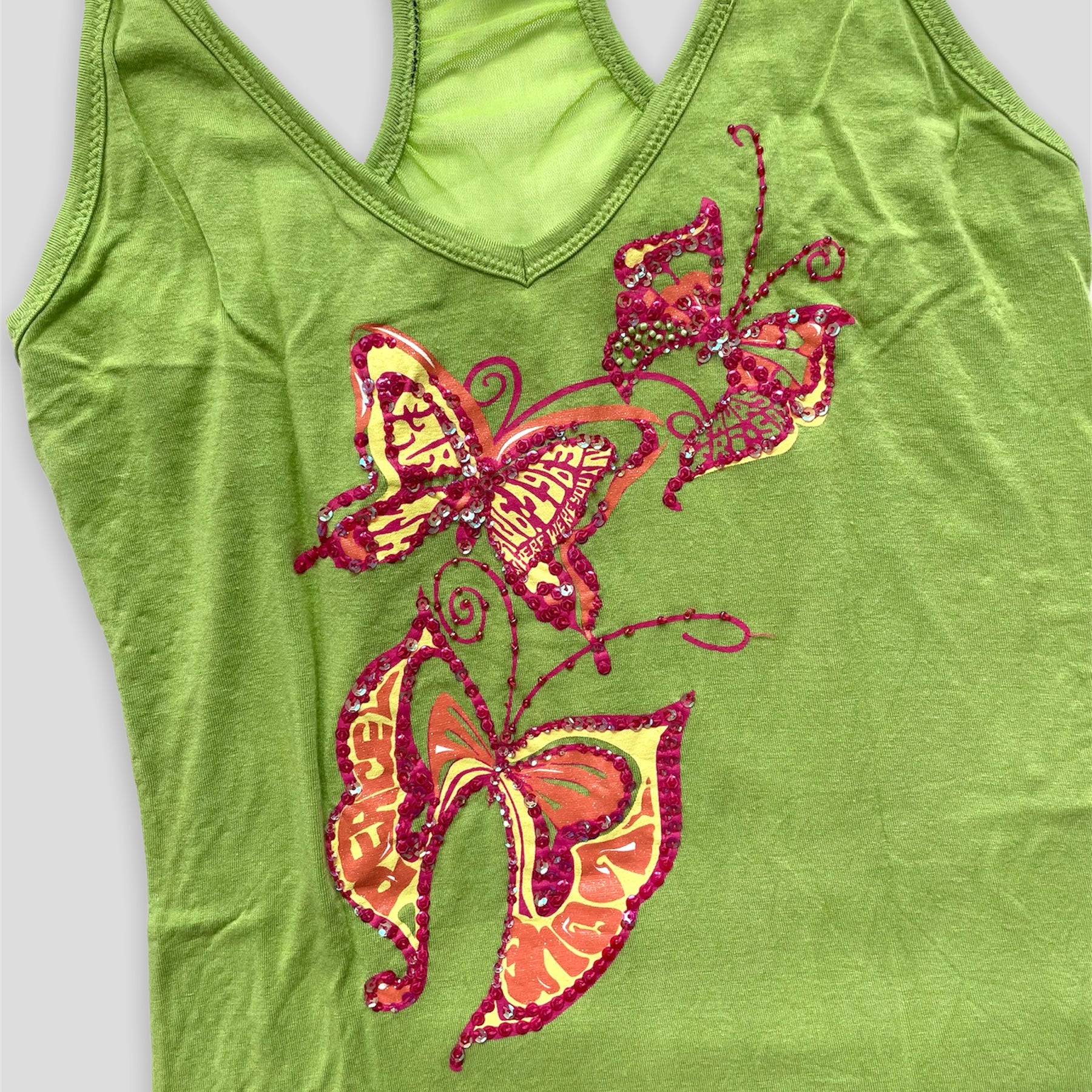 Green Butterfly Tank Top - Zoehify
