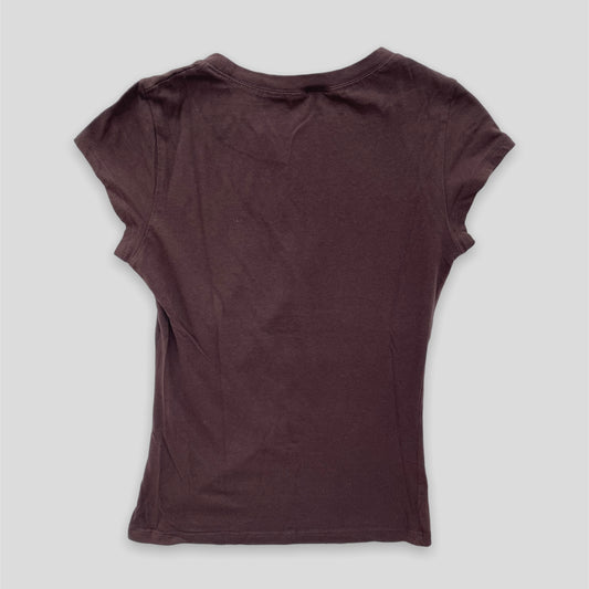 Y2K Brown Baby Tee - Zoehify