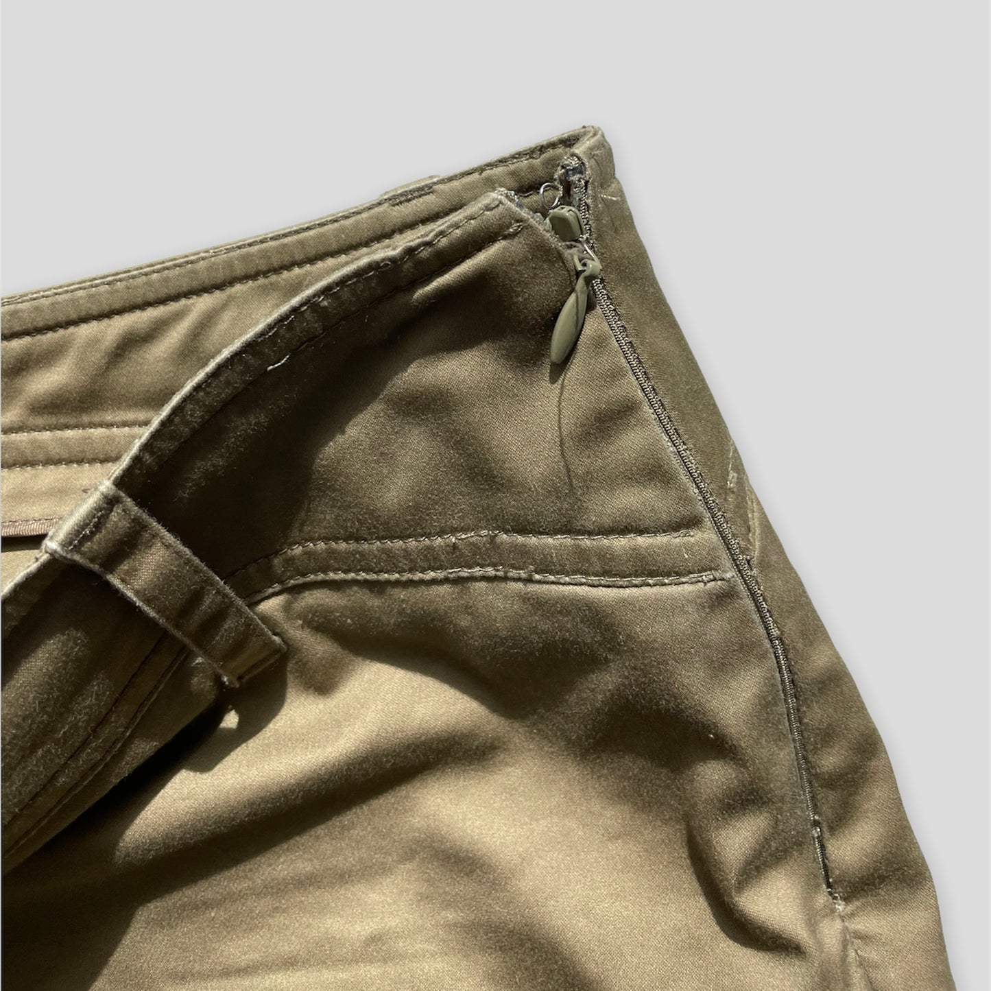 2003 Gucci by Tom Ford Khaki Sateen Straight Leg Riding Pants - Small