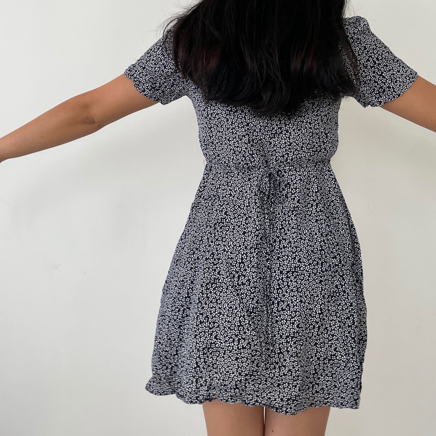 Navy Mango Floral Sundress - Zoehify