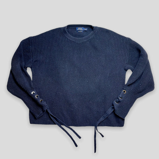 Polo Ralph Lauren Navy Knit Jumper - Zoehify
