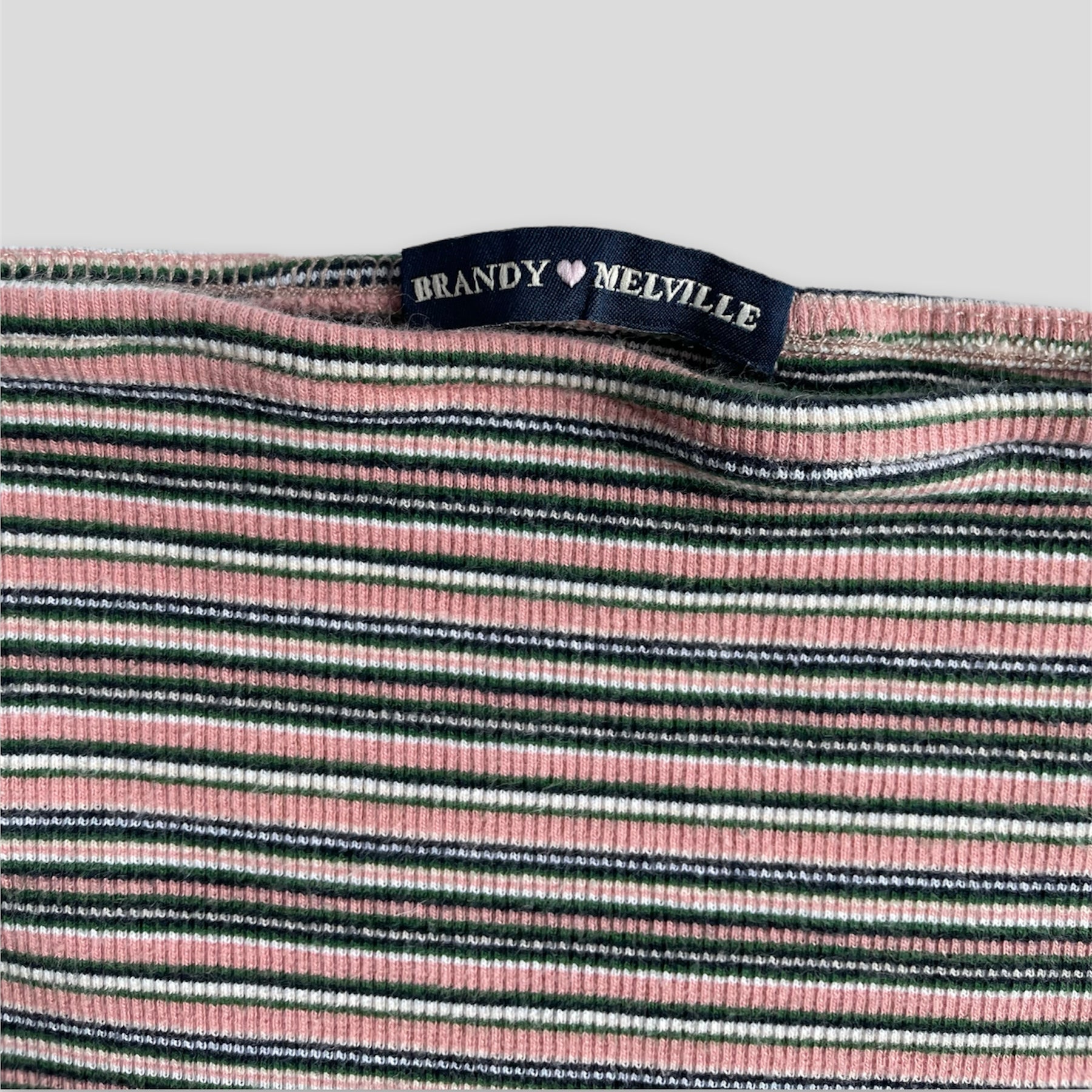 Pink Striped Brandy Melville Bandeau - Zoehify