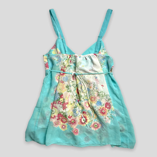 Oscar de la Renta Blue Babydoll Top - Zoehify