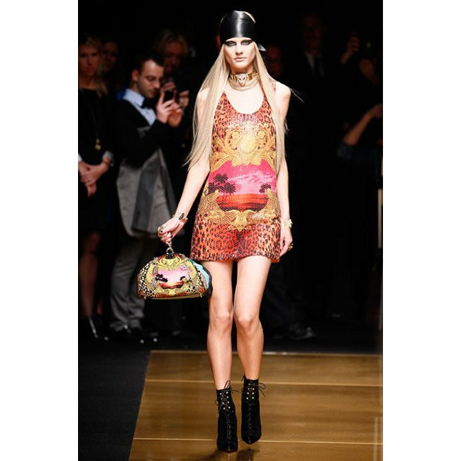 BNWT H&M X Versace 2011 Archival Print Sequin Mini Dress - Zoehify