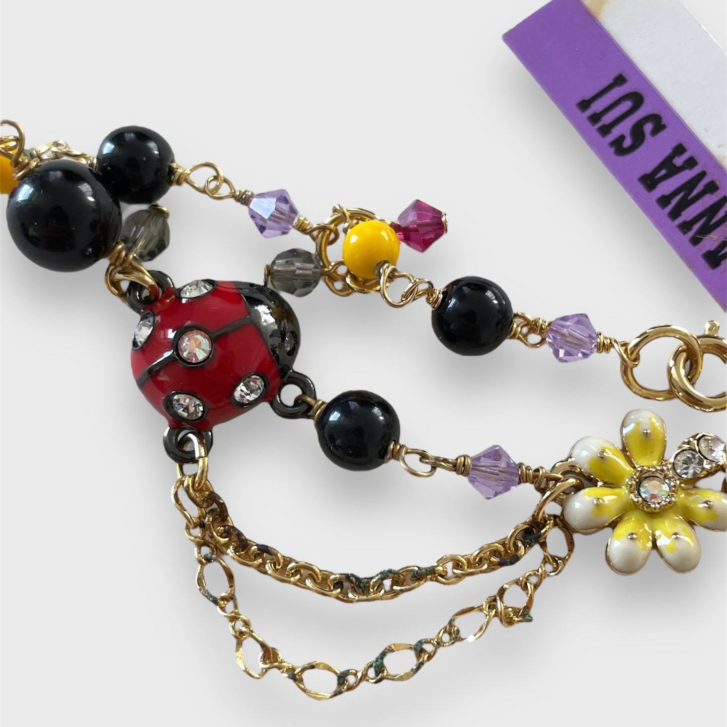 Anna Sui Red Ladybug Bracelet (Includes Box)