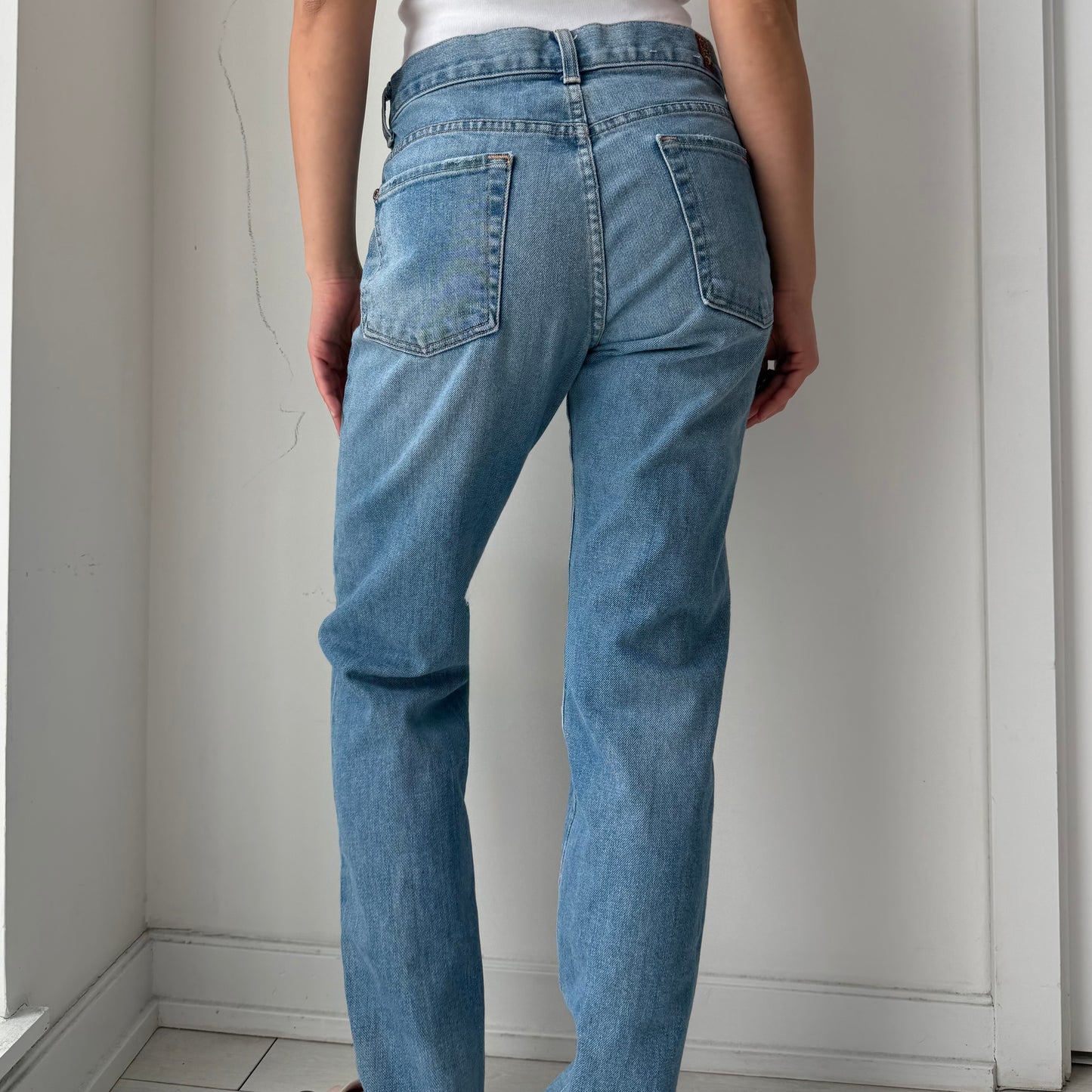 7 for All Mankind Made in USA Blue Straight Leg Jeans - W26