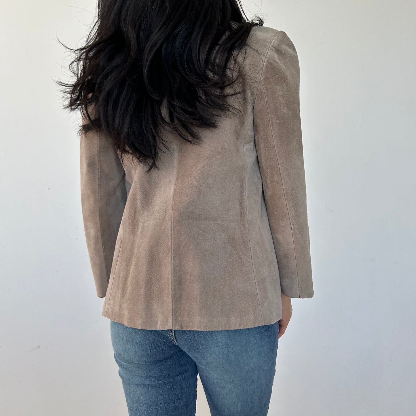 Light Brown Suede Blazer - Small