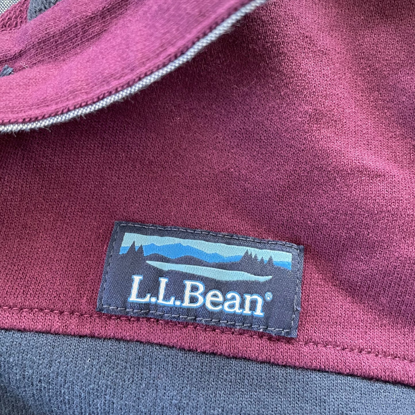 L.L. Bean Colour Block Half-Snap Pullover - Small