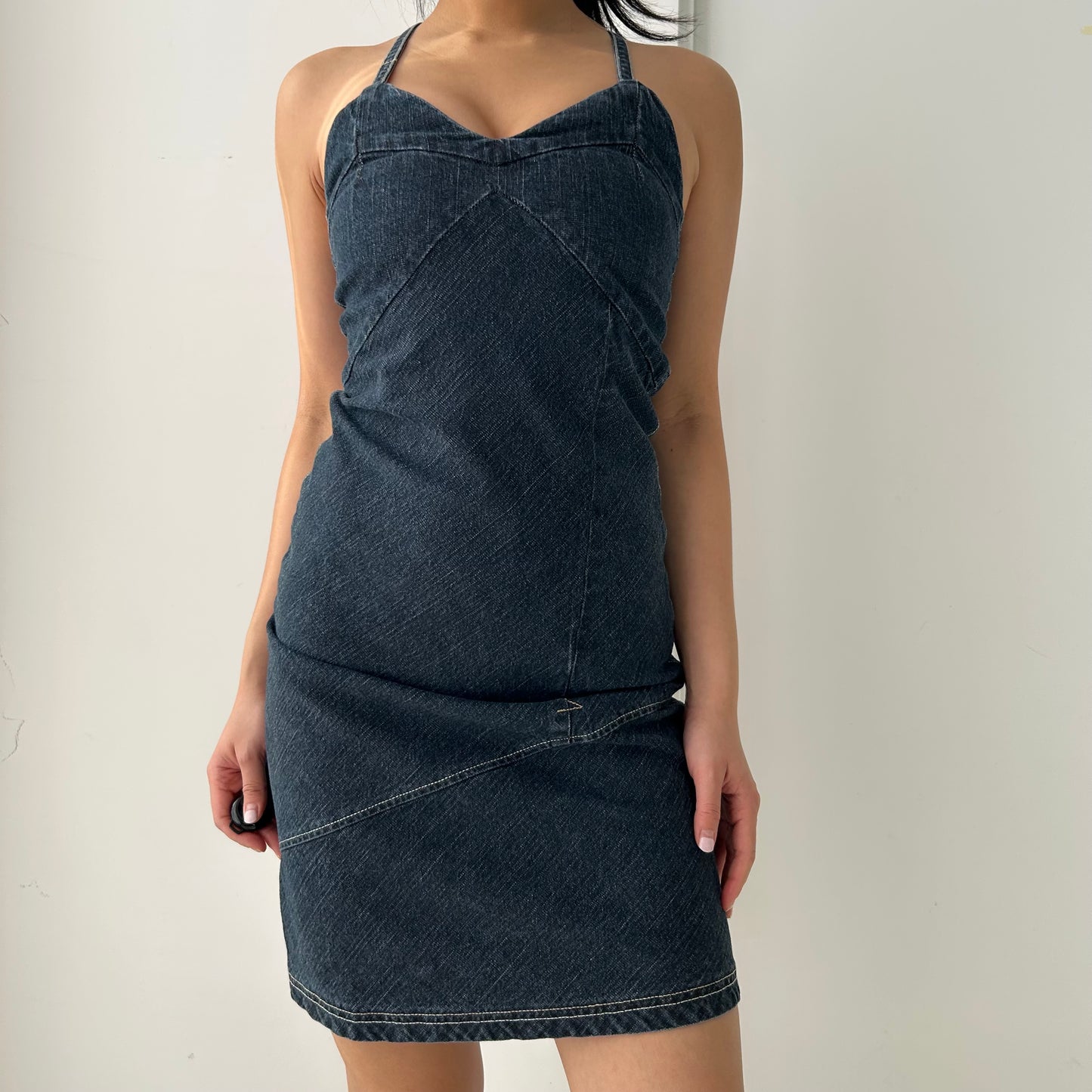 Lithium Manufacturing Co Denim Halter Mini Dress - XXX-Small