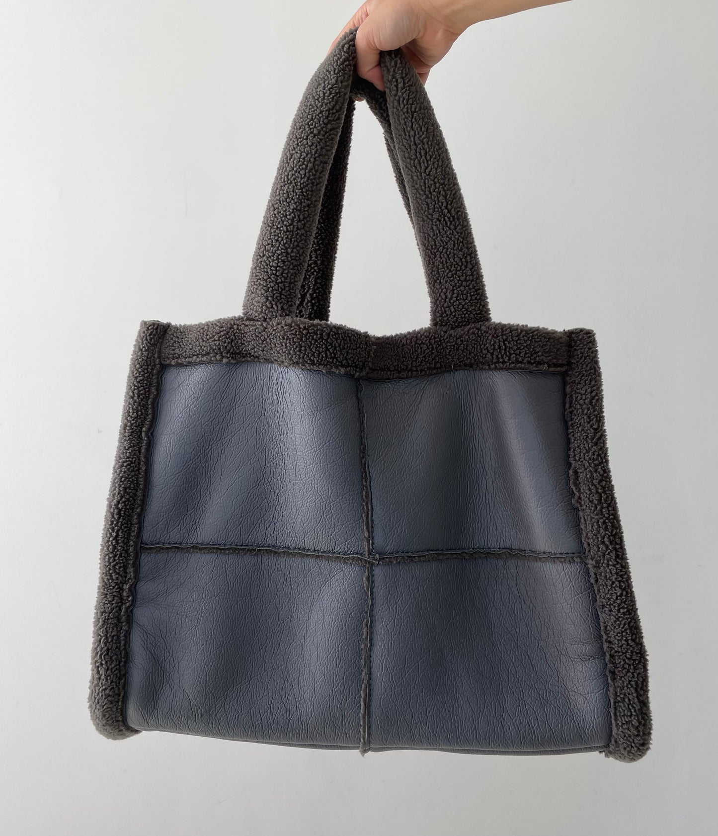 Grey Sherpa Tote bag