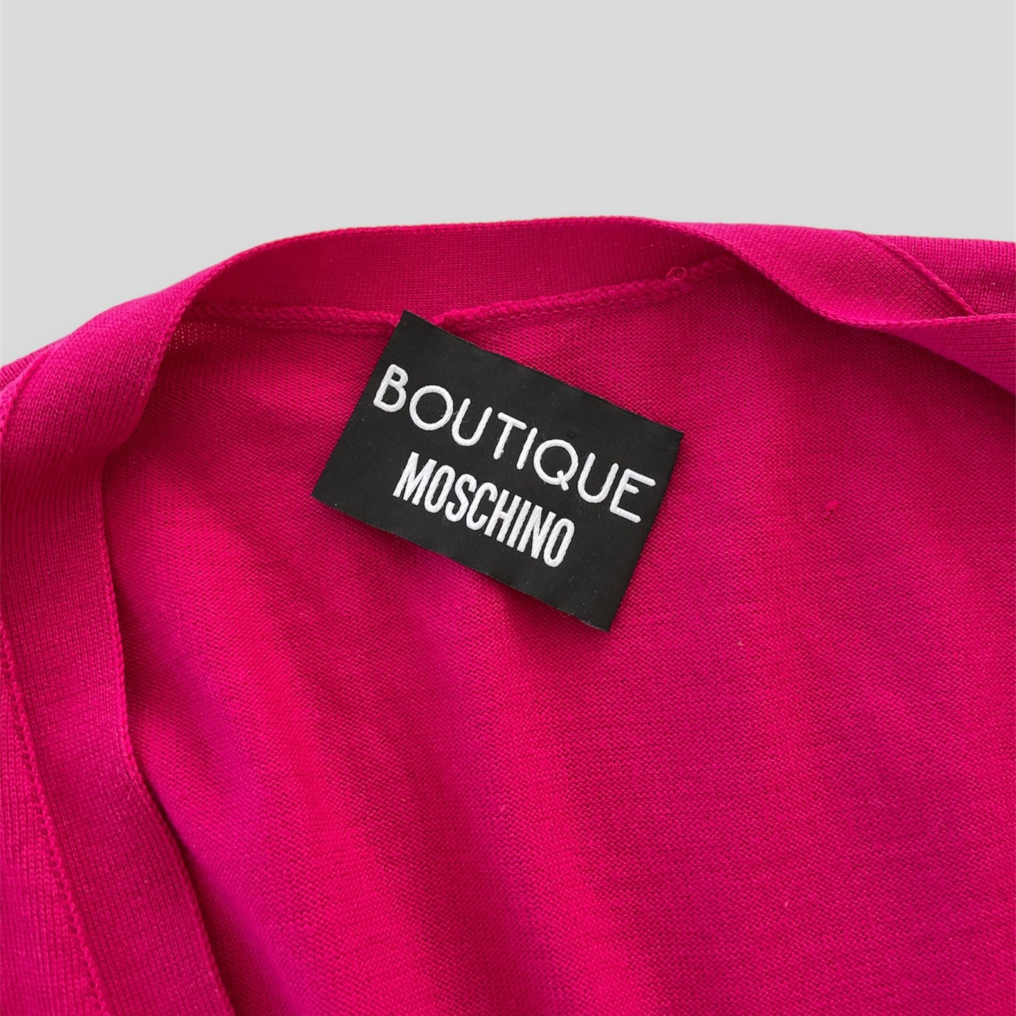 Boutique Moschino Hot Pink Cardigan - Large