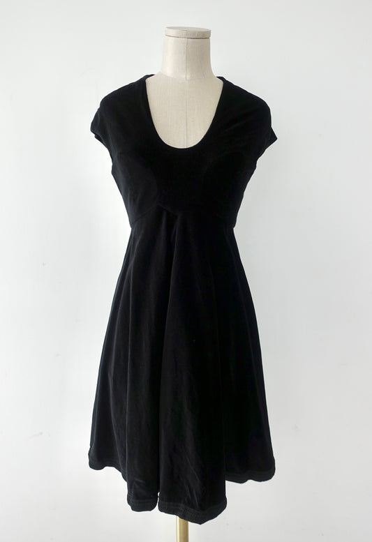 Jill Stuart Collection Black Velvet Silk Lined Dress - X-Small