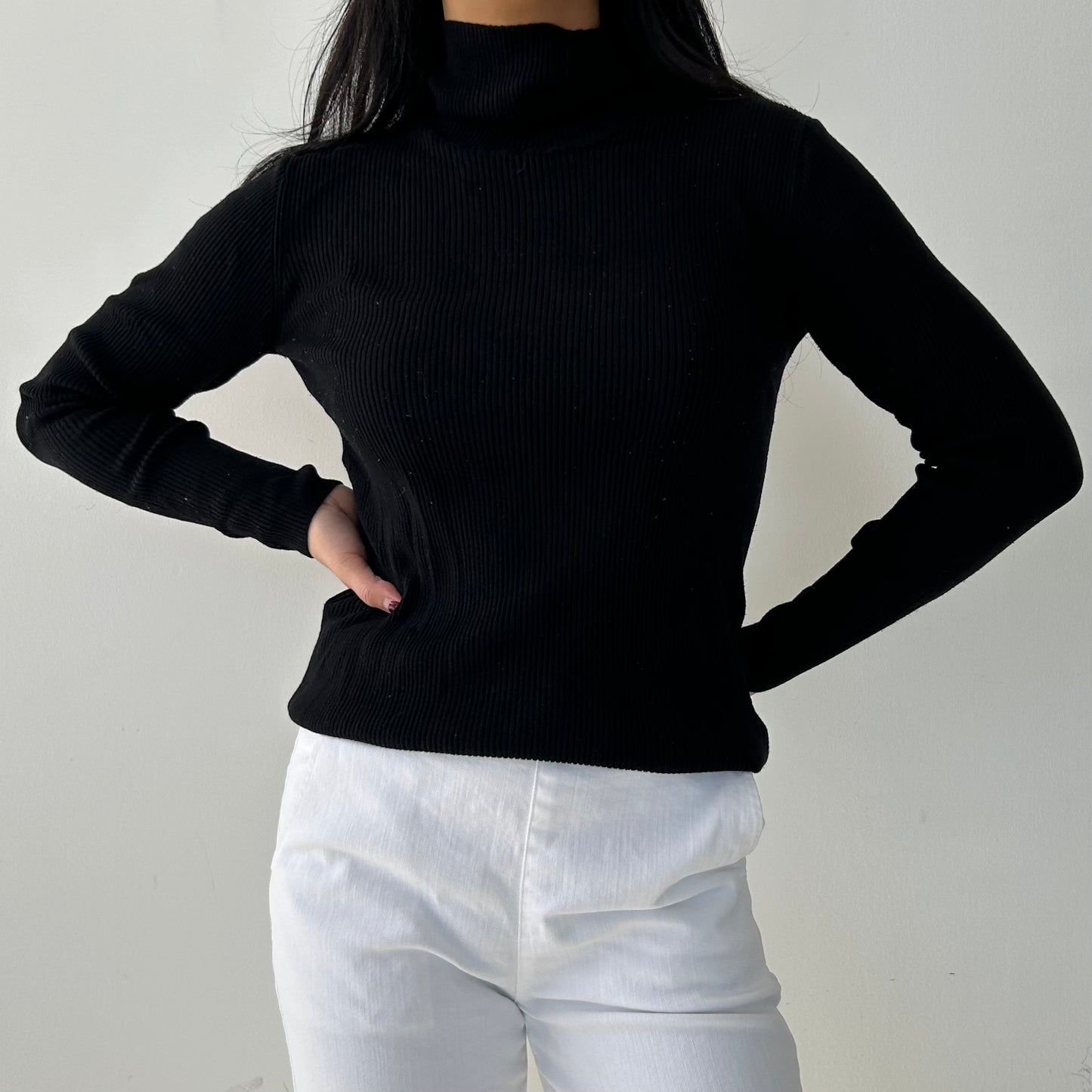 H&M Black Turtleneck Top - Medium