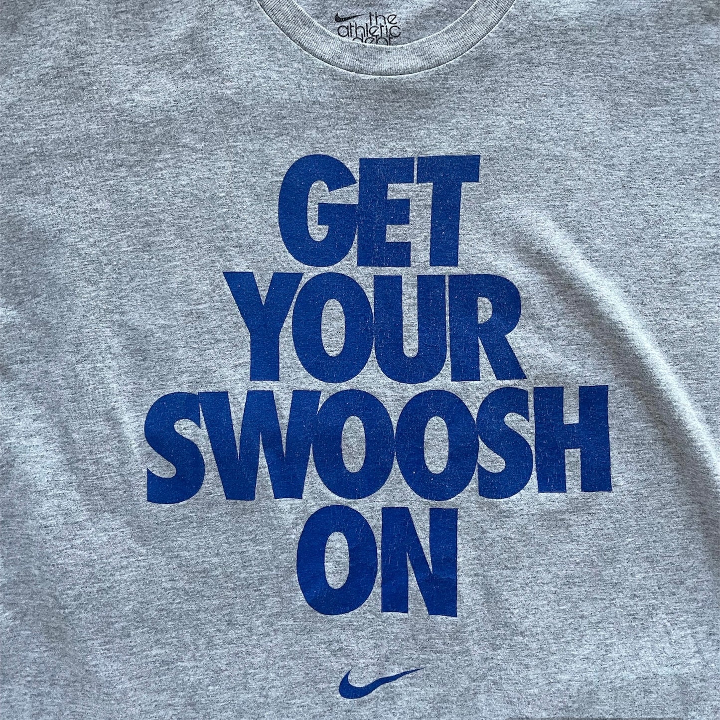 Nike Grey 'Get Your Swoosh On' Cotton Tee - X-Large