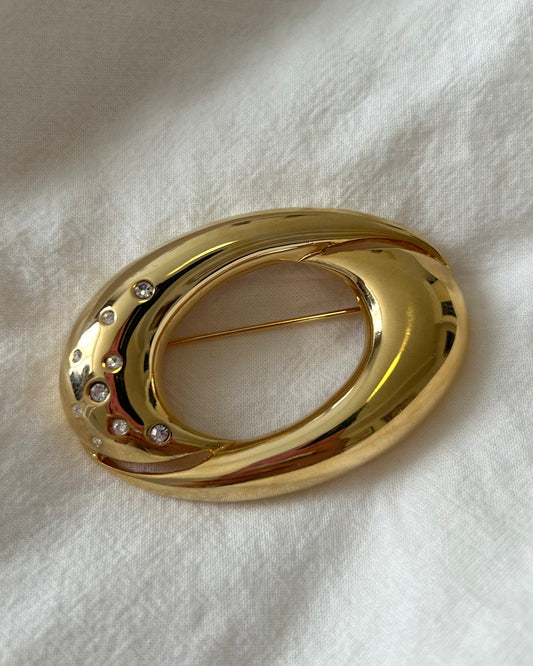 1980s Keyes 18K Gold Plated Brooch