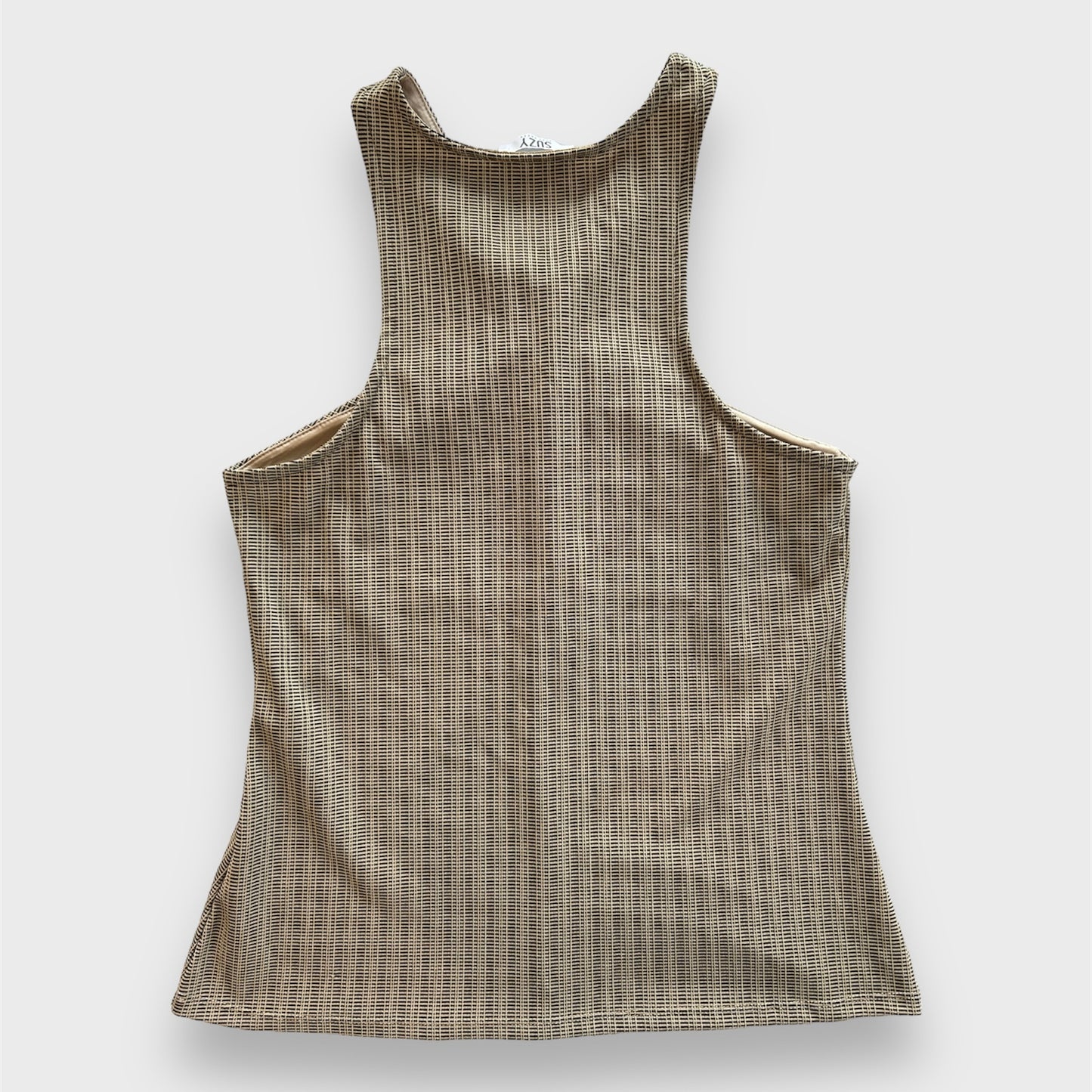 Suzy Shier Beige Halter Tank - Medium