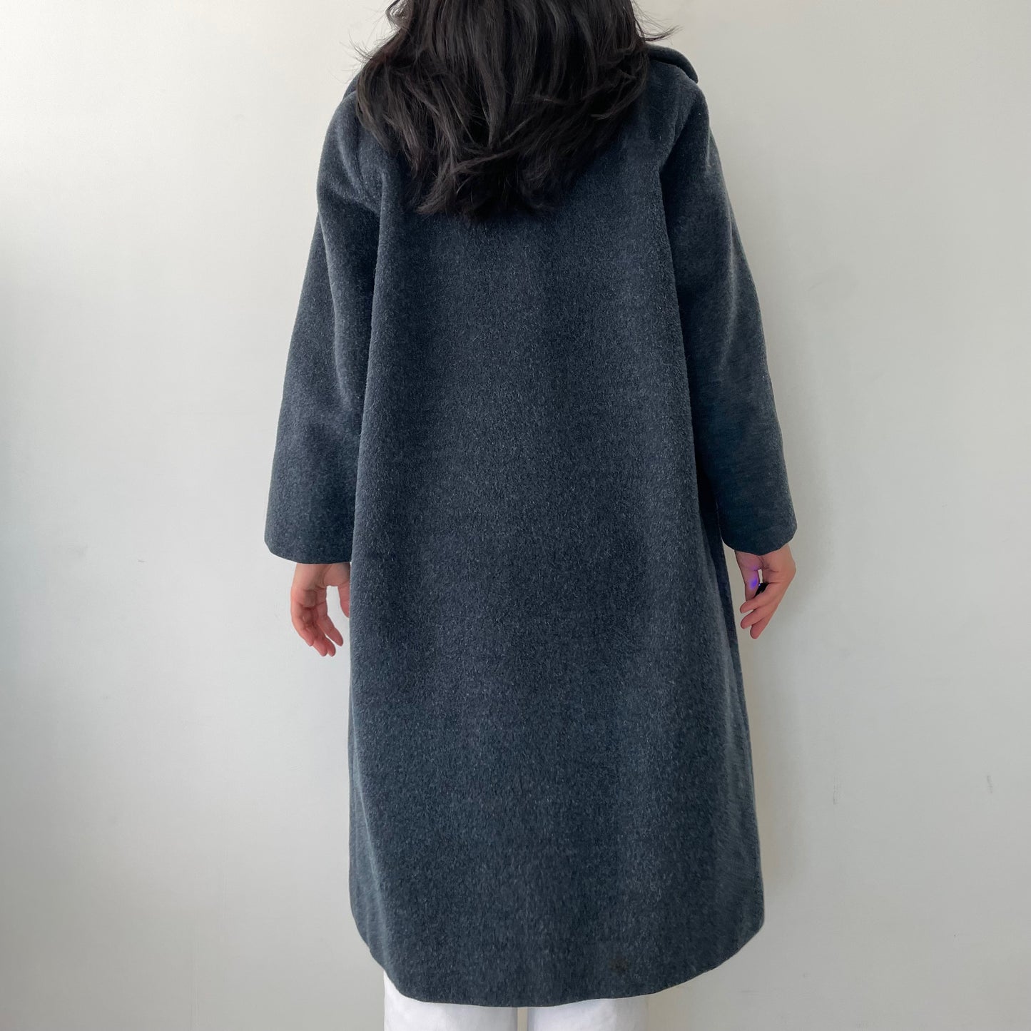 Vintage Muted Blue Overcoat - Small