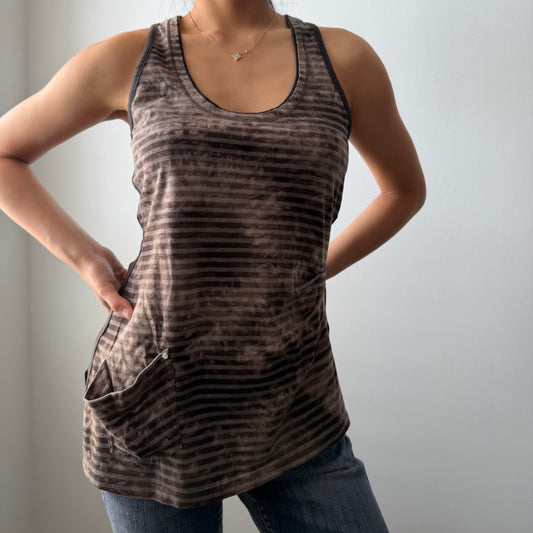 Karen Millen Brown Striped Tank - Small