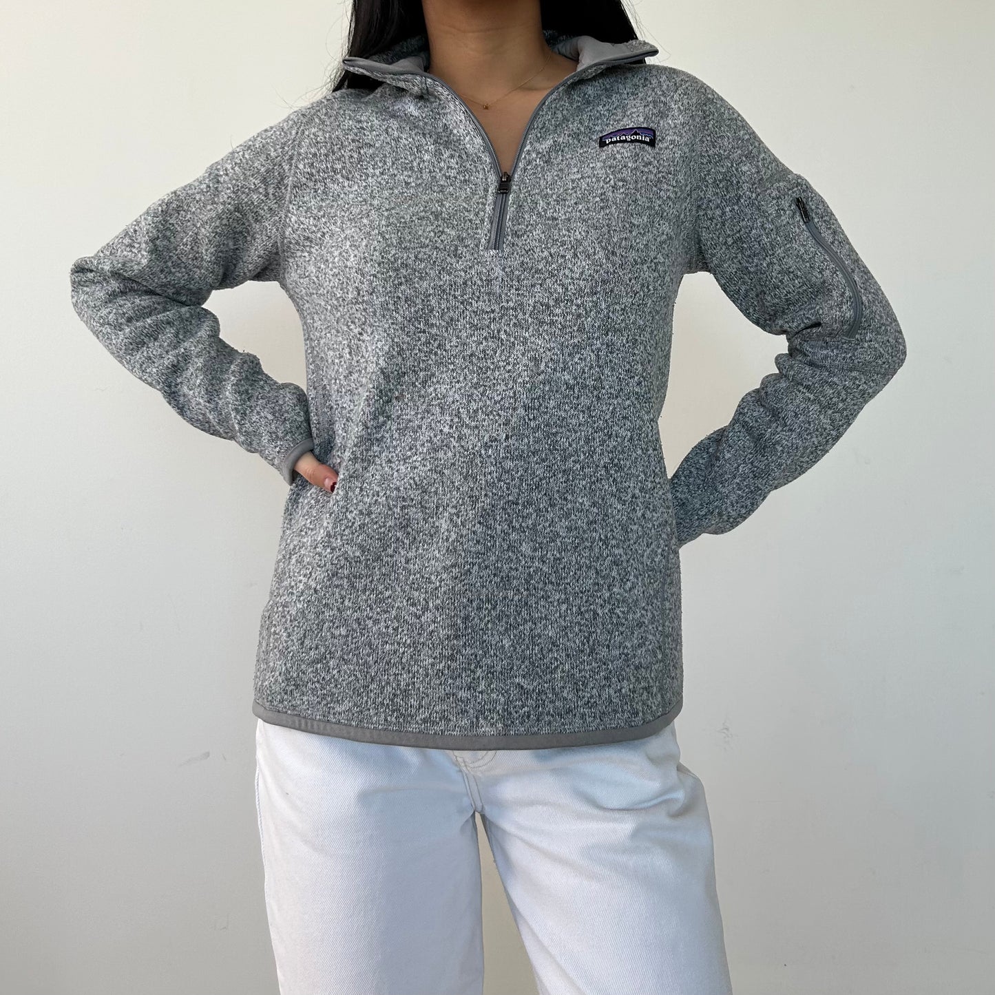 Patagonia Grey Quarter Zip Fleece - Medium