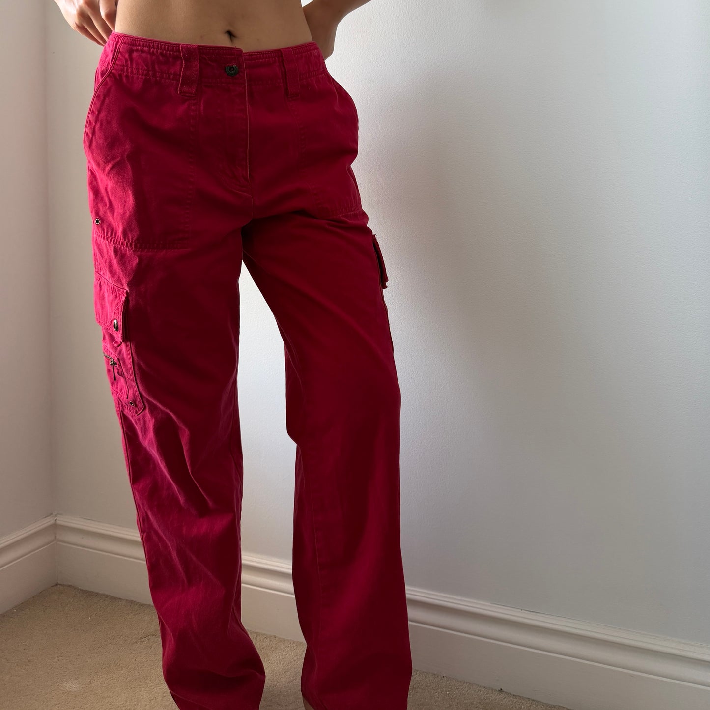 Lauren Ralph Lauren Red Cargo Pants - Medium