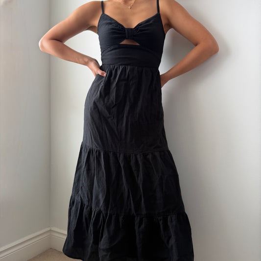 Kookaï Australia Black Cutout Midi Dress - Small