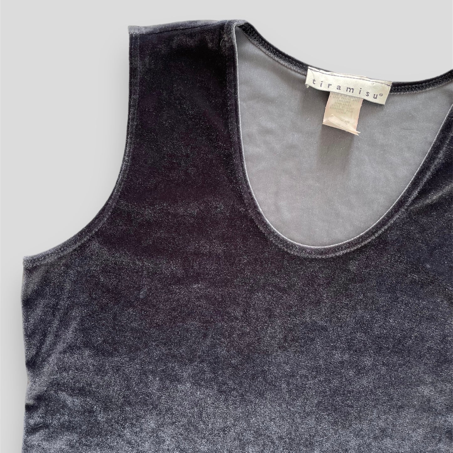 Vintage 1990s Made in USA Tiramisu Dark Grey Tank - Medium