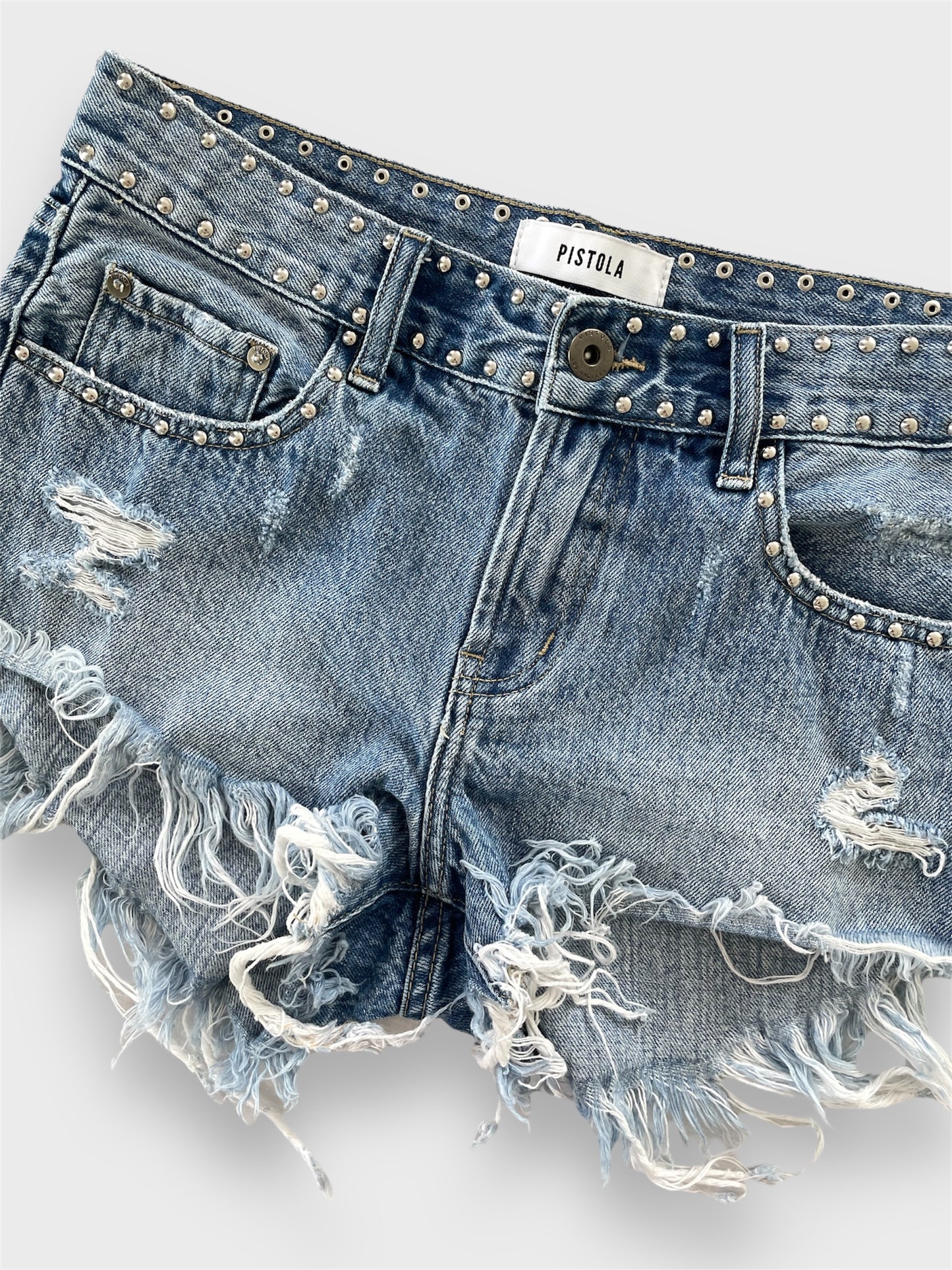 Pistola Studded Denim Shorts - W30