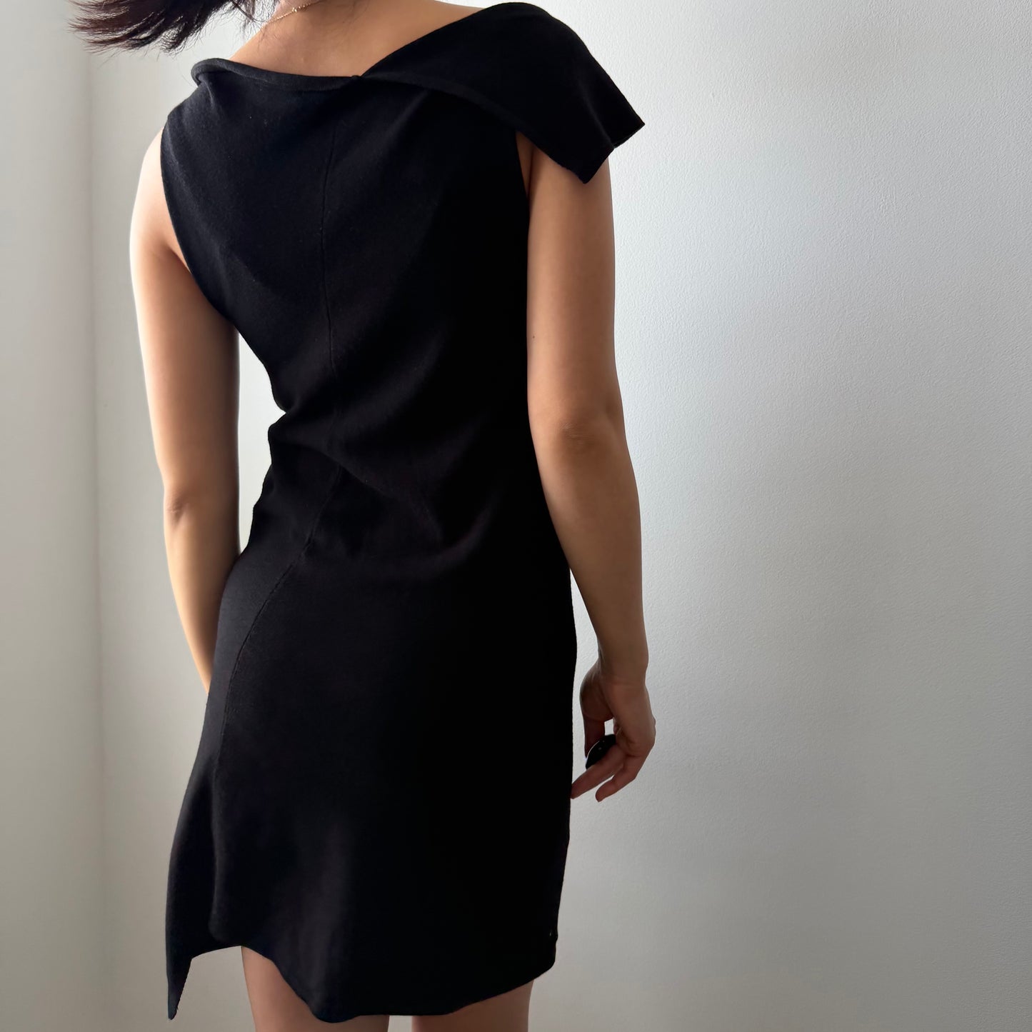Sarah Pacini Black Cutout Mini Dress - Medium