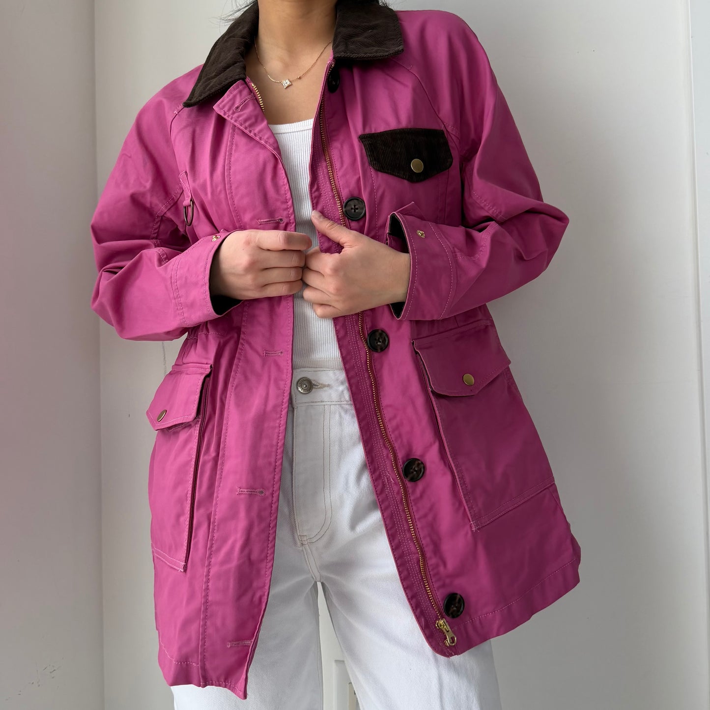 J. Crew Hot Pink Classic Field Jacket - X-Small
