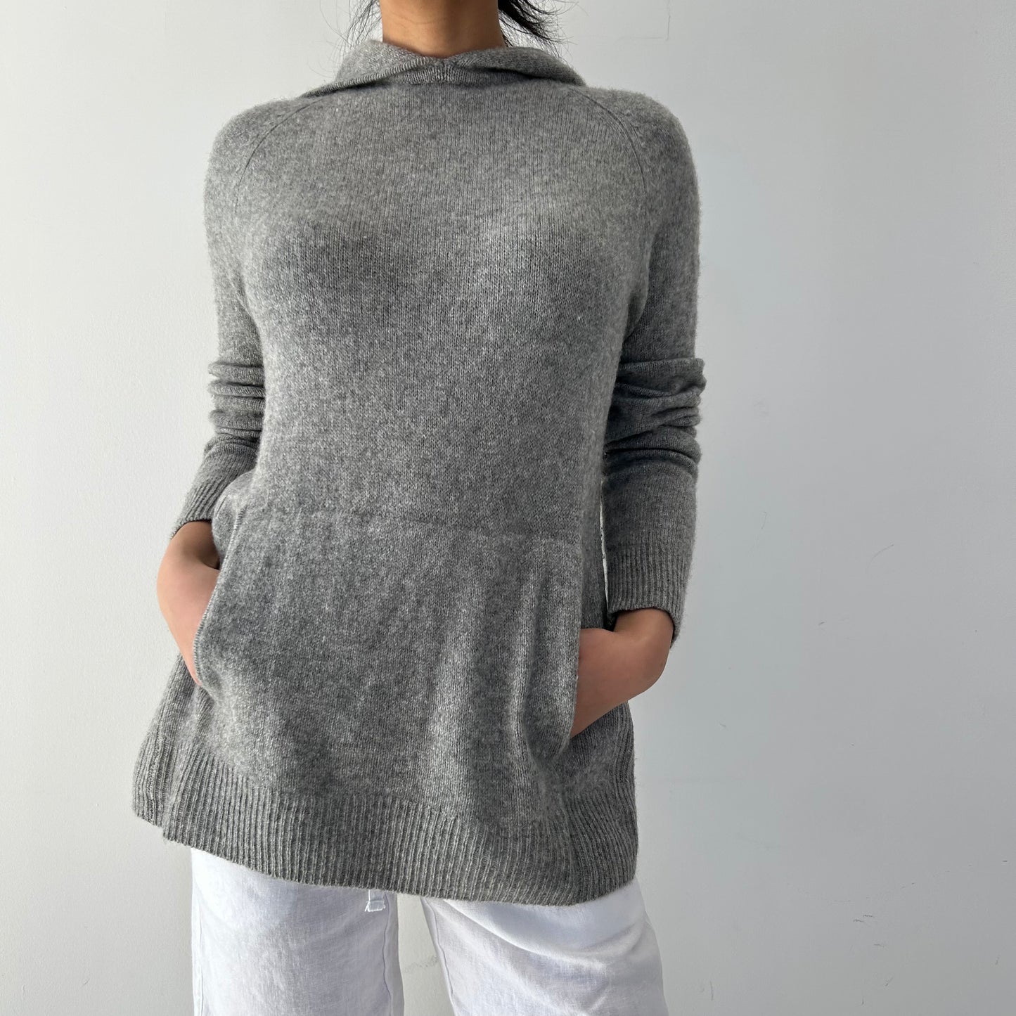 The Group by Babaton Grey Cashmere Hoodie - Medium