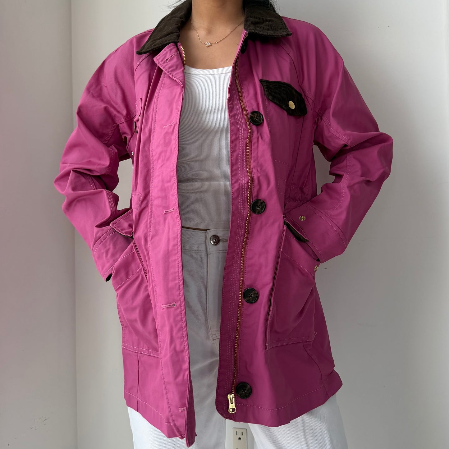 J. Crew Hot Pink Classic Field Jacket - X-Small