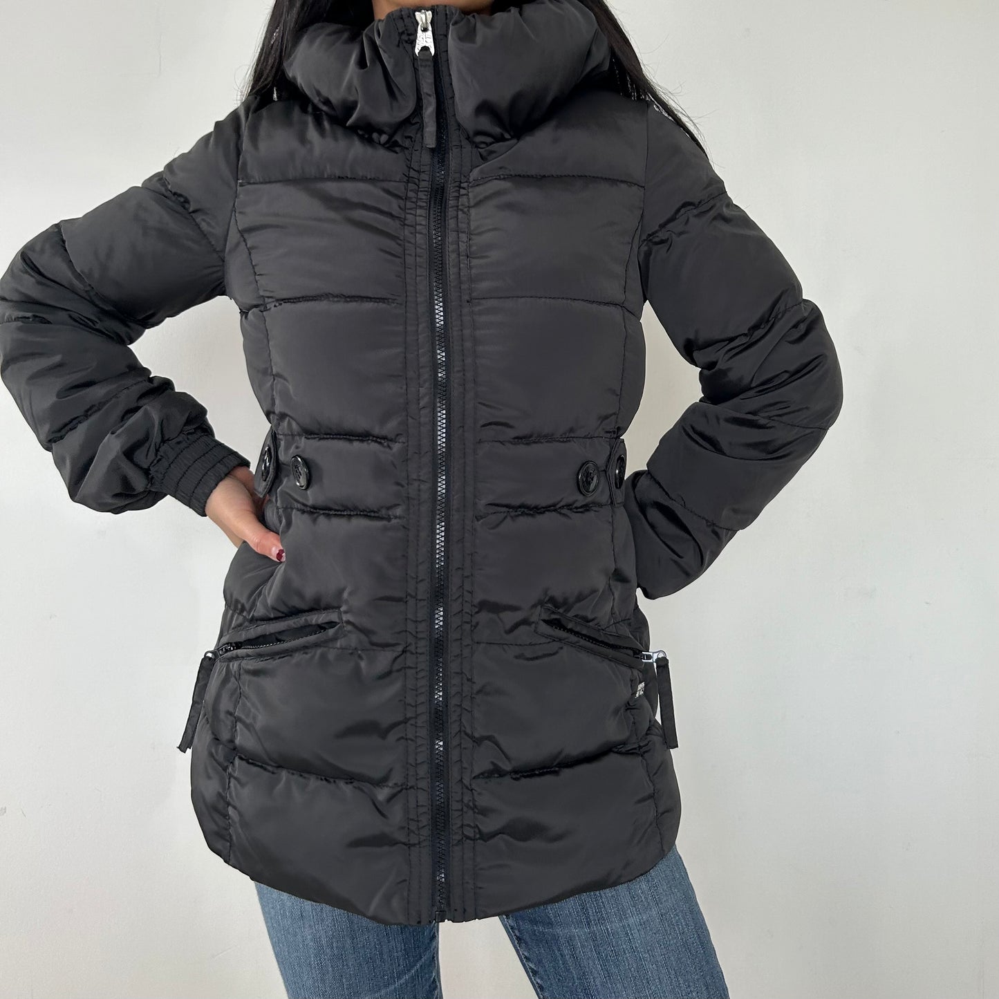 Miss Sixty Black Puffer Jacket - X-Small