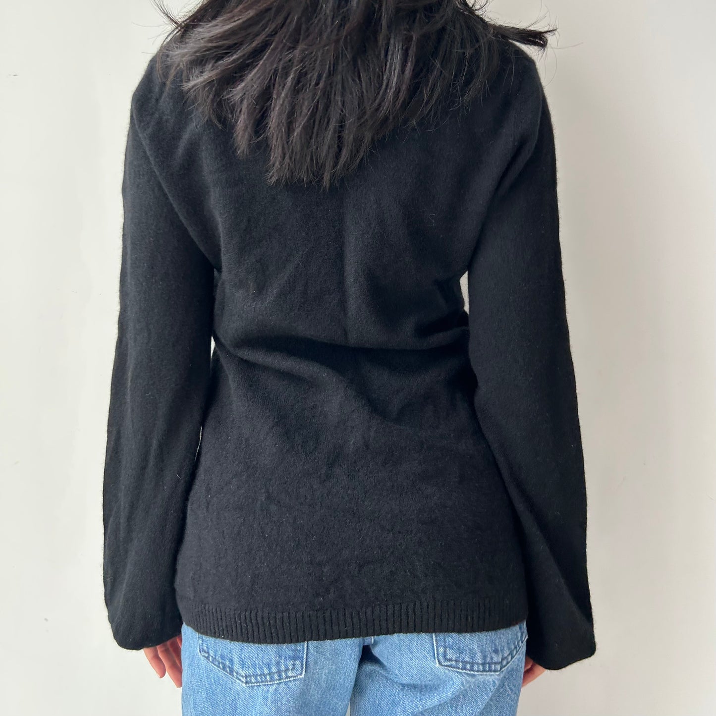 Old Navy Black Long Sleeve 100% Cashmere Jumper - Large