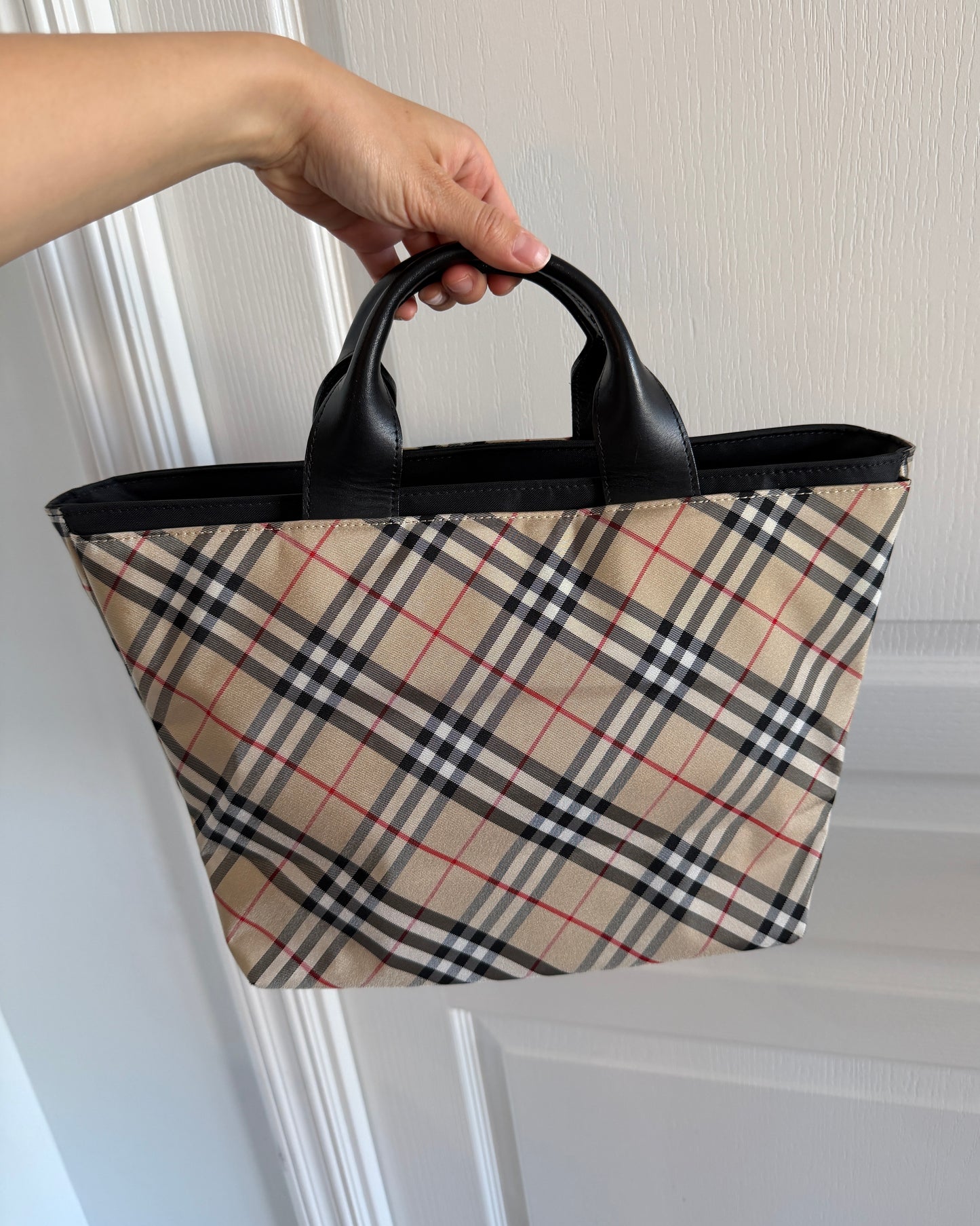 Burberry Blue Label Nova Check Top Handle Bag