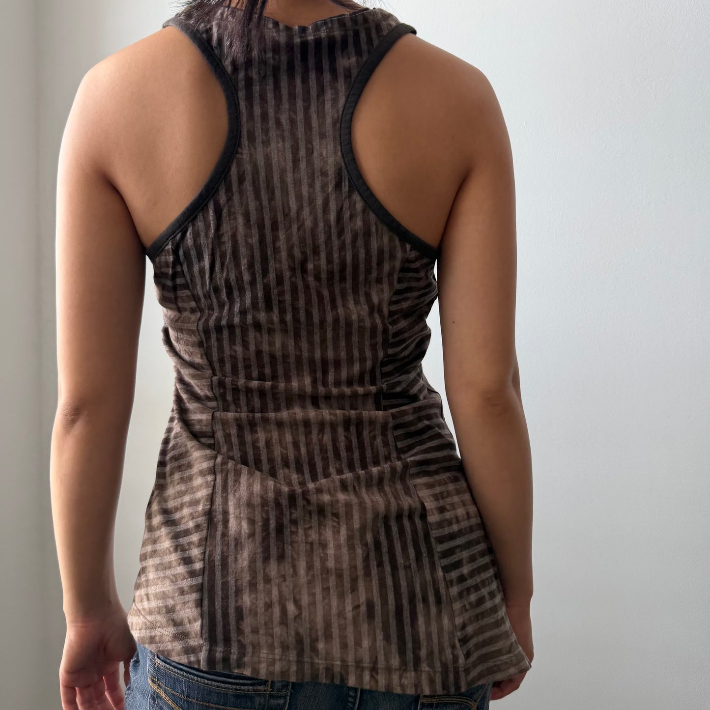 Karen Millen Brown Striped Tank - Small
