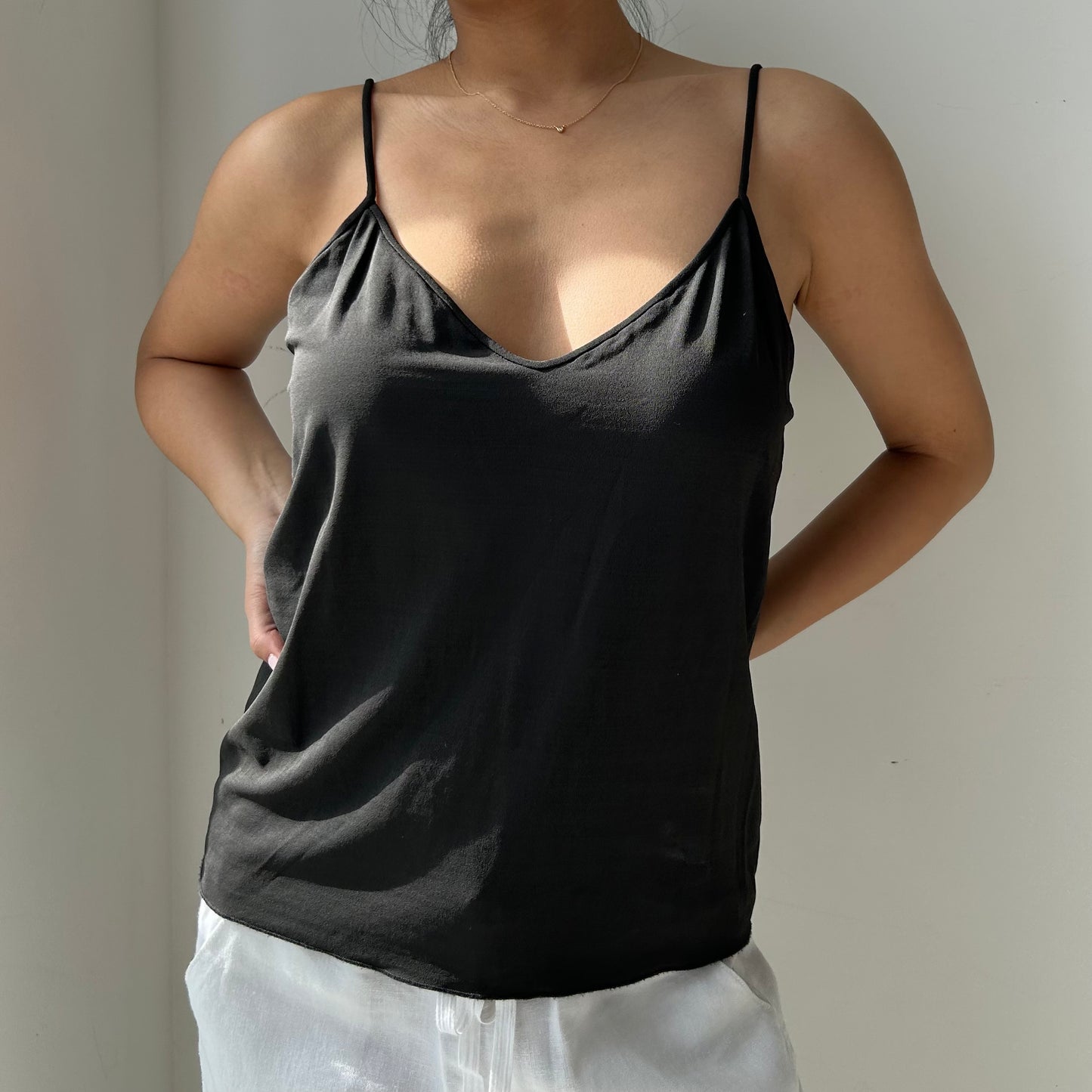 Giorgio Armani Dark Grey V-Neck Tank - Large